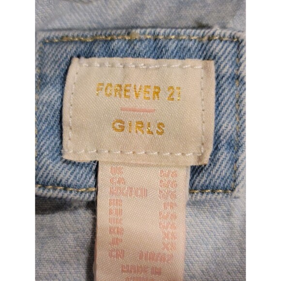 FOREVER 21 GIRL Light Wash Denim Jacket~Size 5/6 - Picture 3 of 7